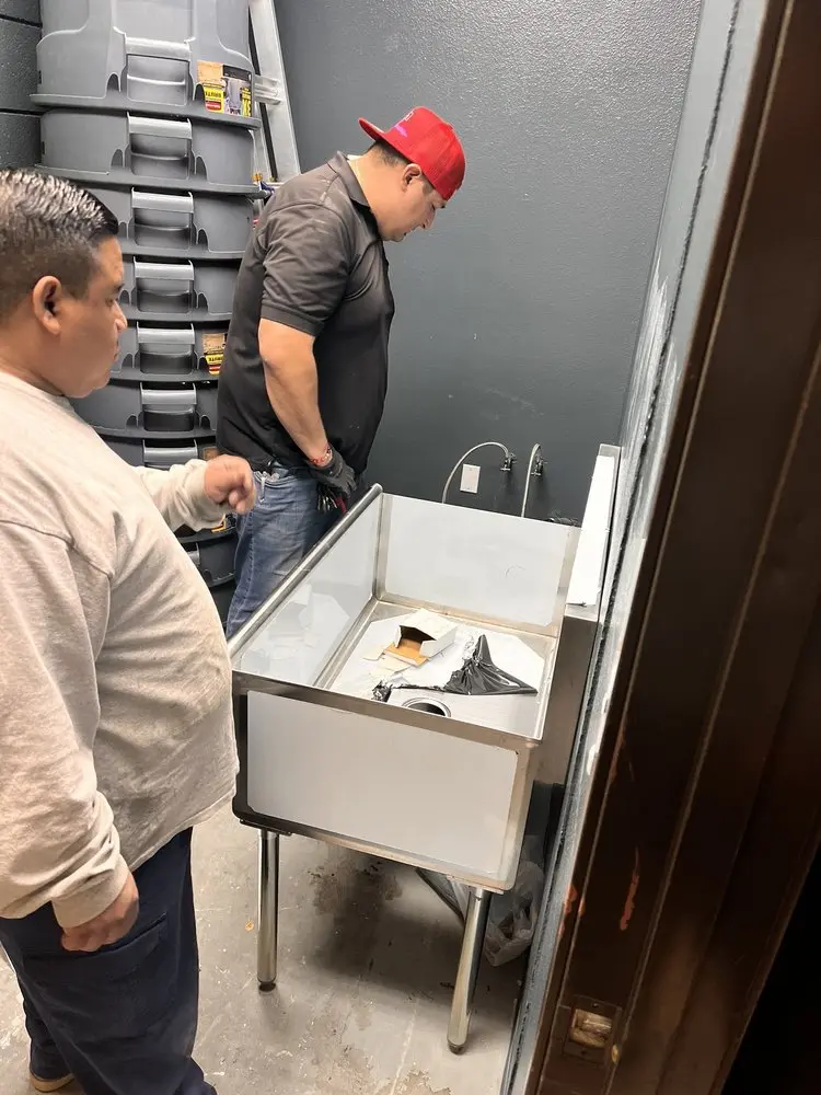 Commercial plumbing and sink installation in Sigmund